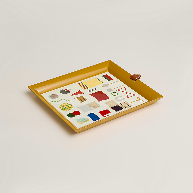 Atrium Saut Hermès tray, small model - Yellow | Hermès Mainland China